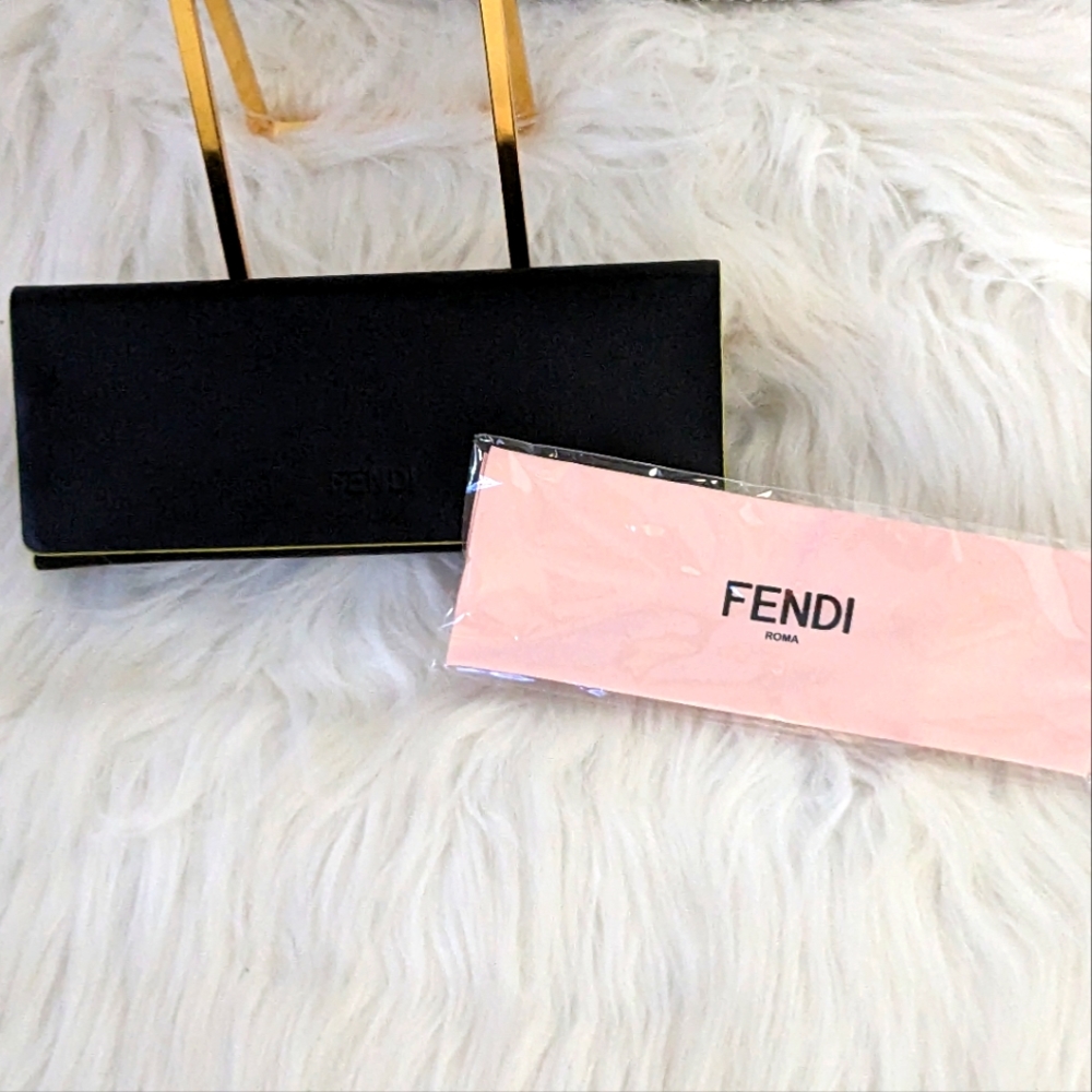 FENDI 💕Case Eyeglasses Sunglasses Black Cleaning Clothe Included